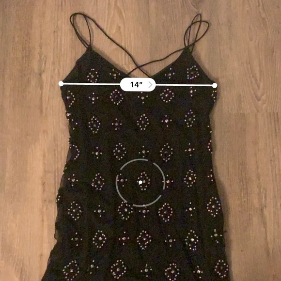 Beaded Top Shop Shift Dress with beautiful back - Picture 3 of 4